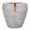 Kunststof|Ecocheques|ohgreen Vaas taps rond rib 42x38 ivoor