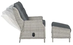 Tuinmeubelen|ohgreen Veracruz verstelbare relaxfauteuil met voetenbank
