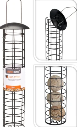 Voederhuisjes En Aanverwanten|ohgreen Vogelvoerhouder metaal 9x35cm