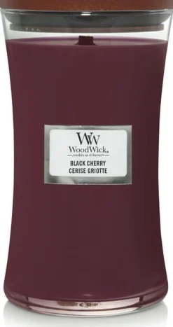 Geuren|ohgreen Woodwick Geurkaars black cherry Large