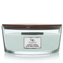 Geuren|ohgreen WoodWick Geurkaars Sagewood & Seagrass Ellipse