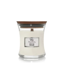 Geuren|ohgreen Woodwick Geurkaars white teak mini