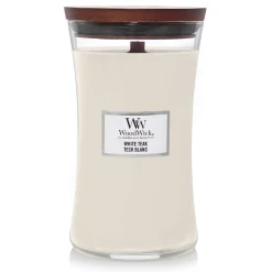Geuren|ohgreen Woodwick Geurkaars white teak Large