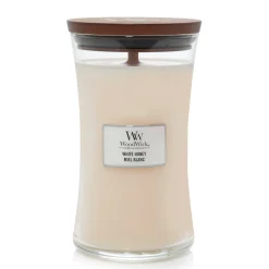 Geuren|ohgreen Woodwick Geurkaars white honey Large