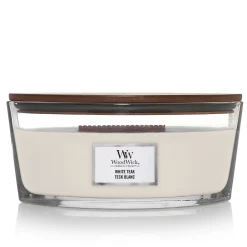 Geuren|ohgreen Woodwick Geurkaars white teak ellipse