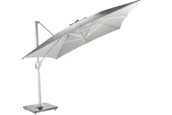 Parasol|ohgreen Zweefparasol Malaga wit-soft grijs